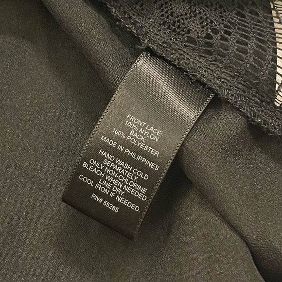 Delicate sheer black lace front top (fits a medium) - Picture 9 of 9